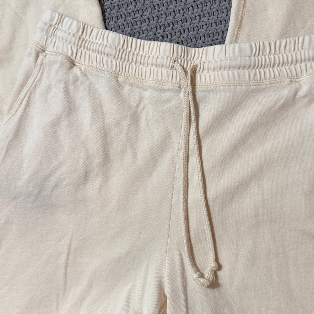 J. Crew Cream Terry Wide-leg Sweatpant - Picture 4 of 7